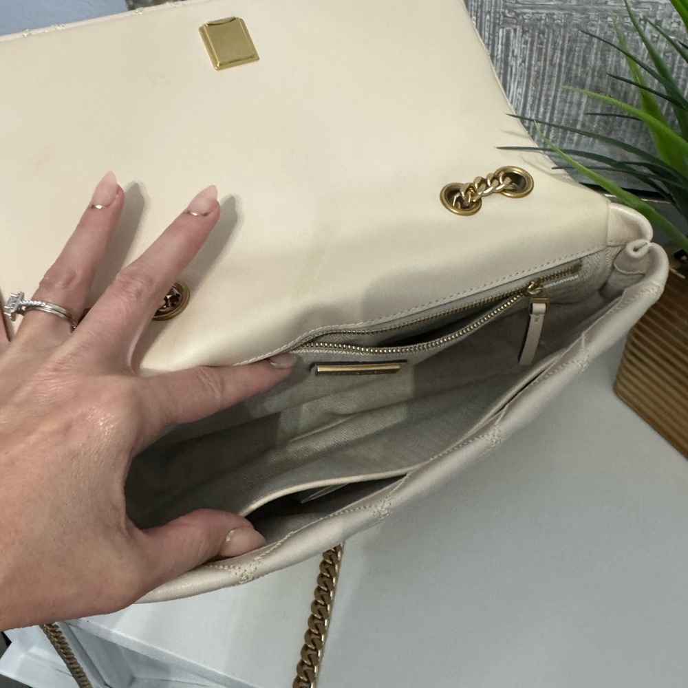 Tory Burch Willa Quoted Leather Crossbody Shoulder Bag – Cream - Picture 11 of 13